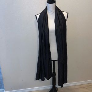 Fashion Scarf black lined formal metallic scarf